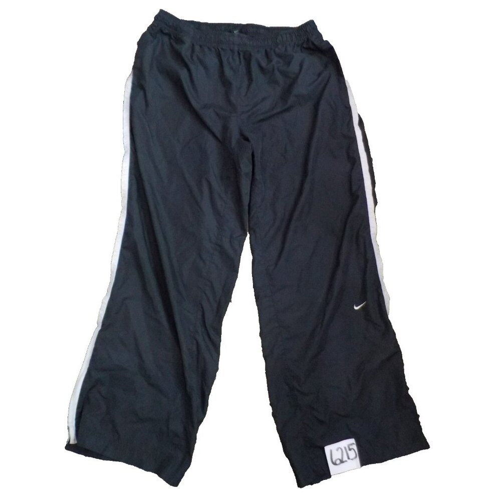 Nike Black Windbreaker Elastic Waist Gusseted Pants Men's Size XXL (36x32)